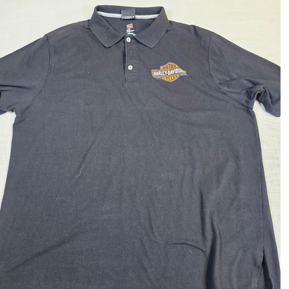 Harley-Davidson Mens Polo Shirt Black Barnett El Paso TX Hanes X-Temp XL 0705